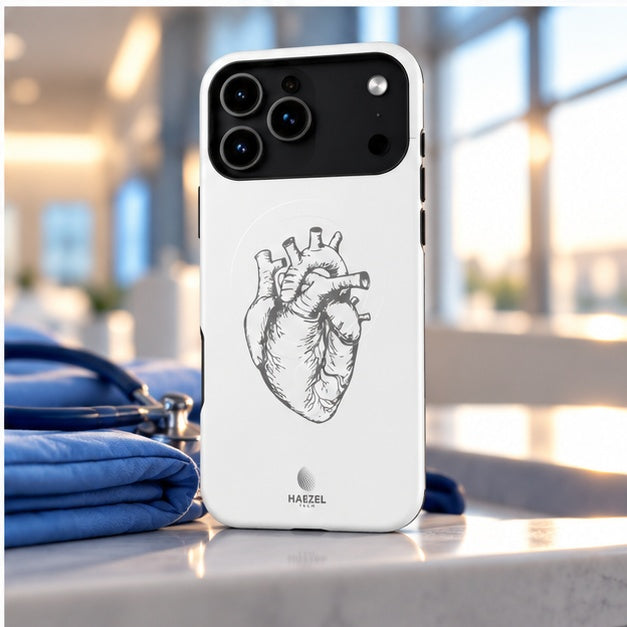 Doctor Medical iPhone Case — folded blue scrubs