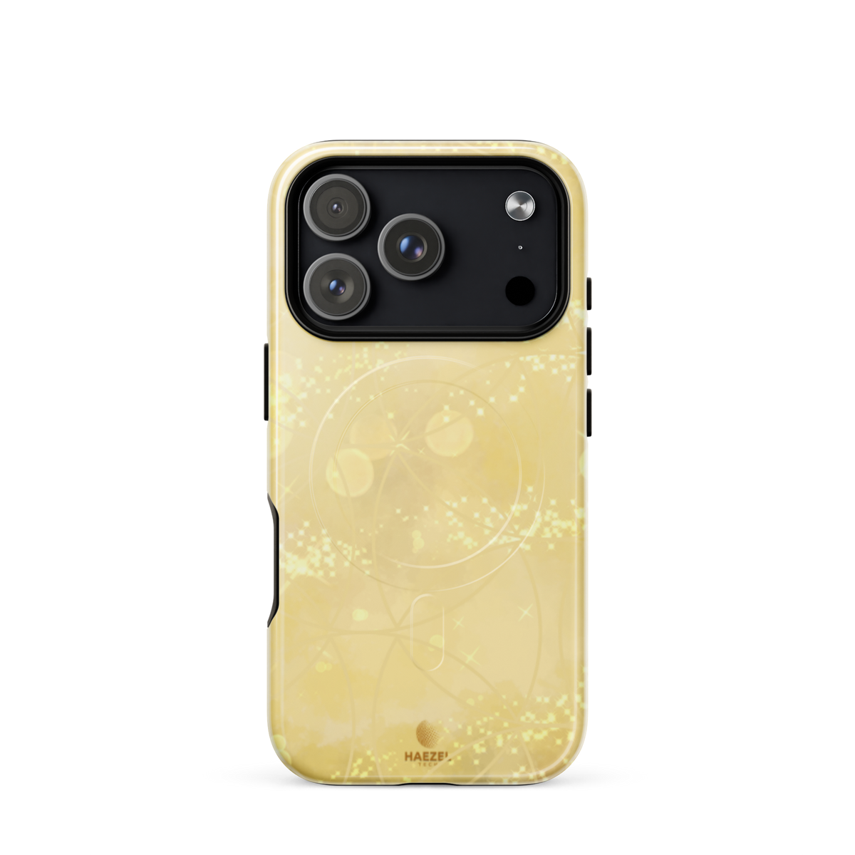 Yellow Gold Luxury iPhone Case, warm yellow gold luxury design. Haezel Tech Prestige Series, view 17