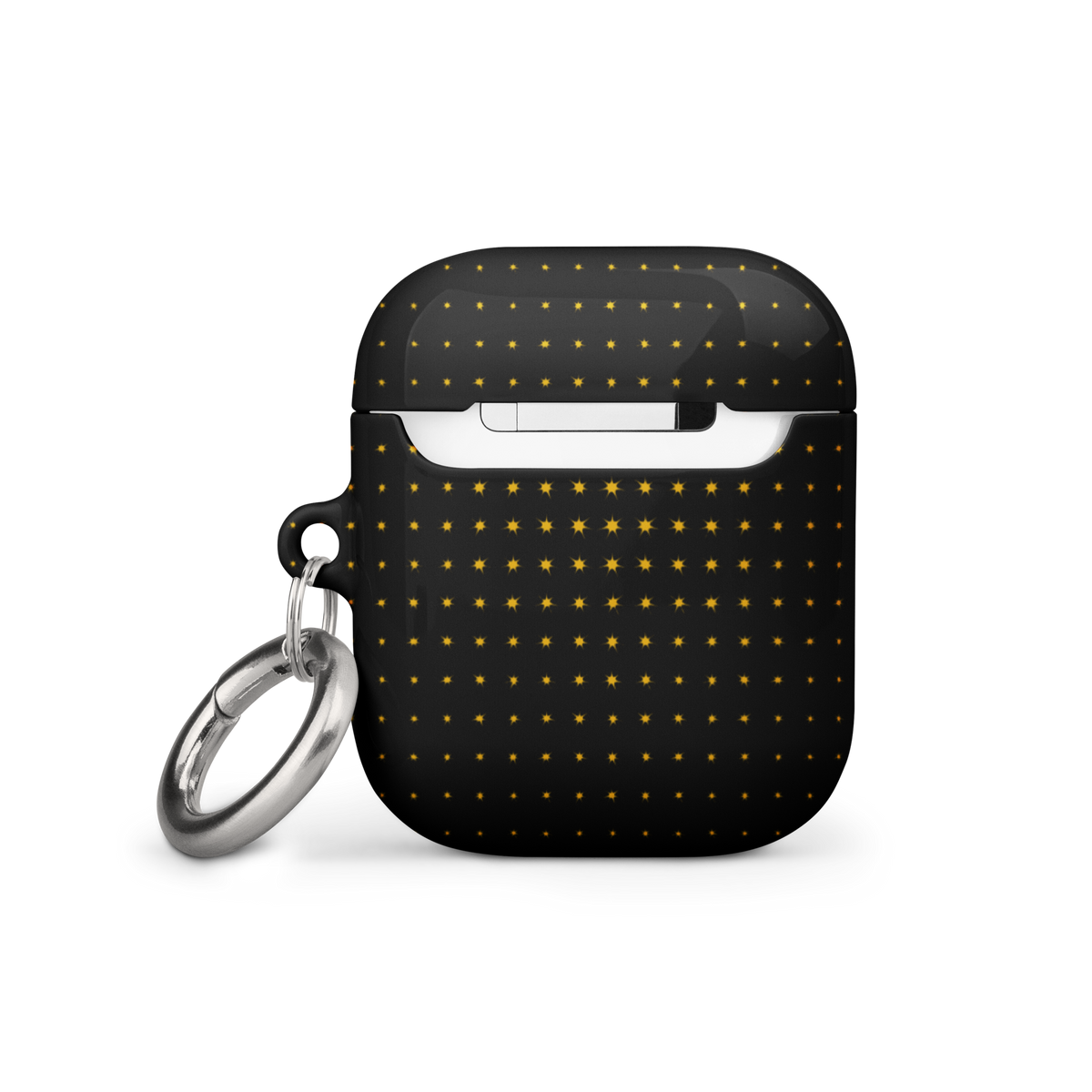 Black Gold Luxury AirPods case, black and gold design. Haezel Tech Prestige Series, view 7