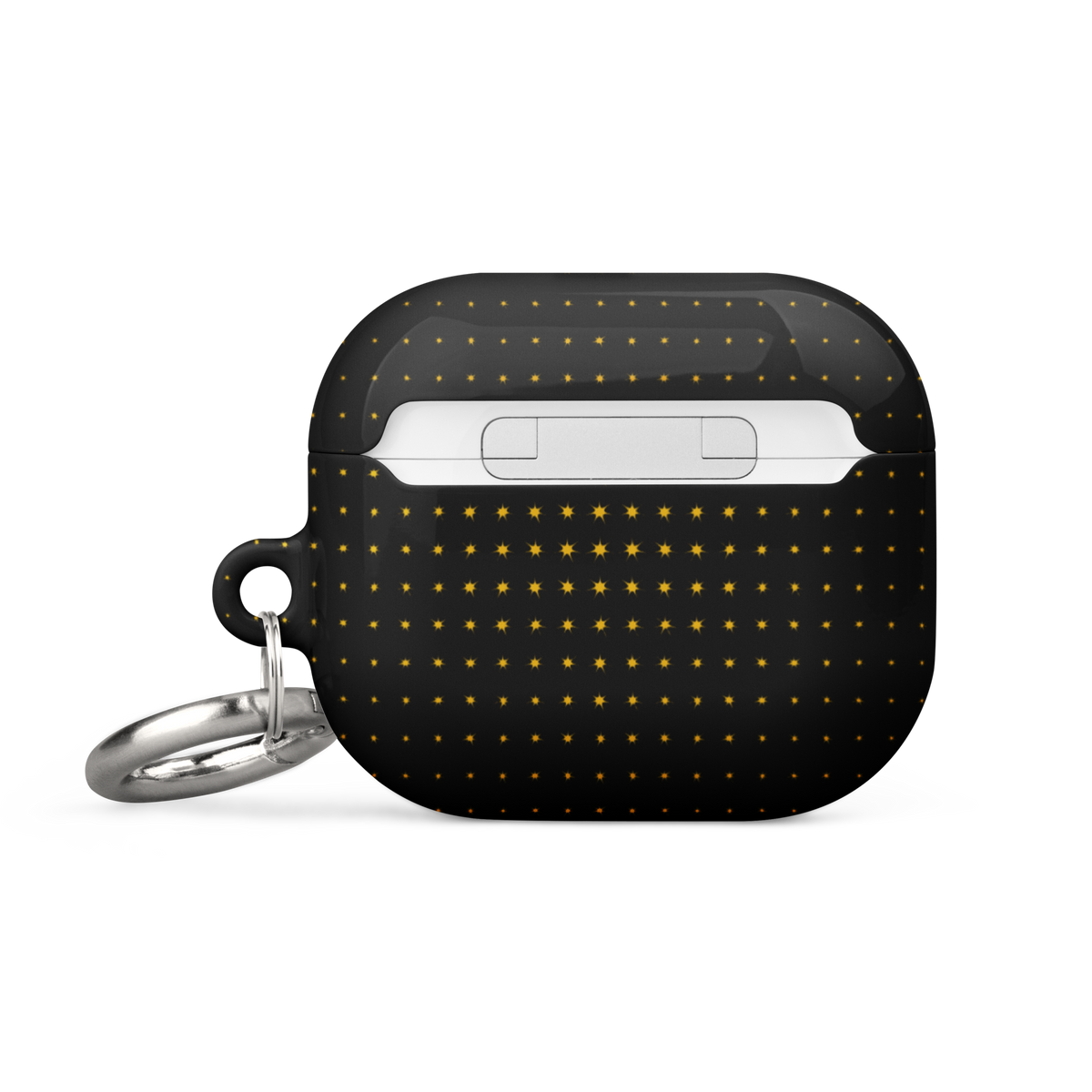 Black Gold Luxury AirPods case, black and gold design. Haezel Tech Prestige Series, view 11
