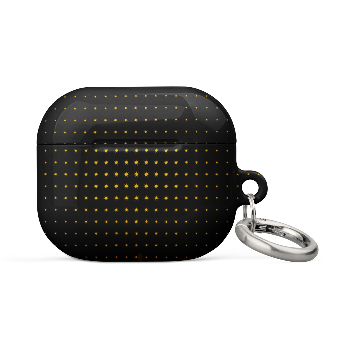 Black Gold Luxury AirPods case, black and gold design. Haezel Tech Prestige Series, view 9
