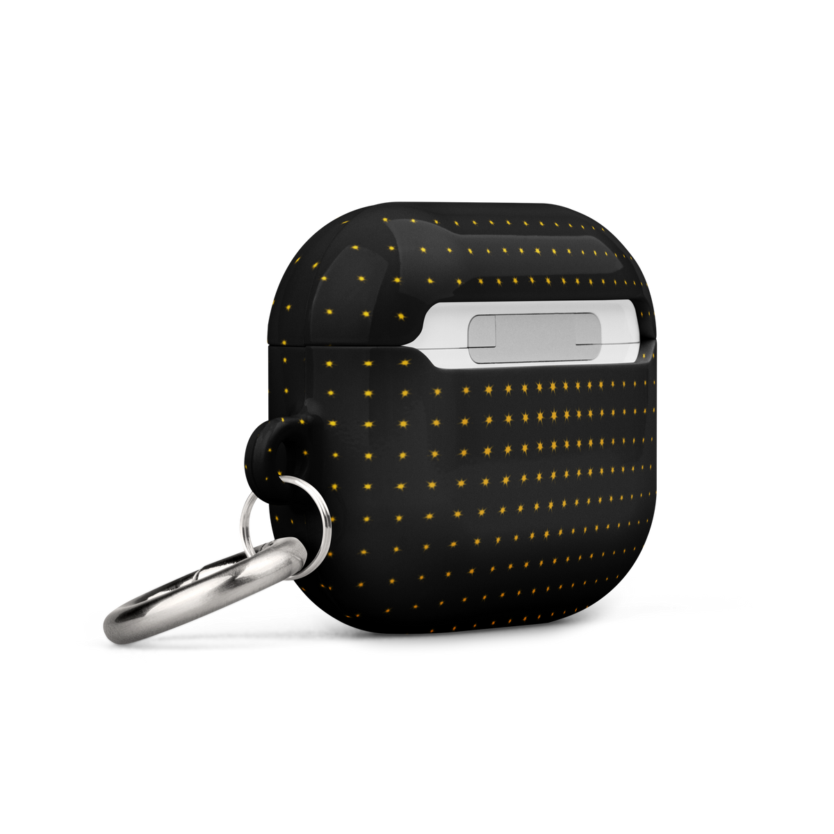 Black Gold Luxury AirPods case, black and gold design. Haezel Tech Prestige Series, view 12