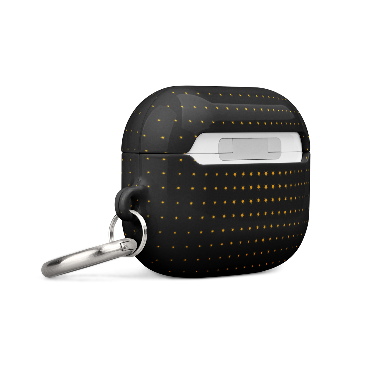 Black Gold Luxury AirPods case, black and gold design. Haezel Tech Prestige Series, view 16