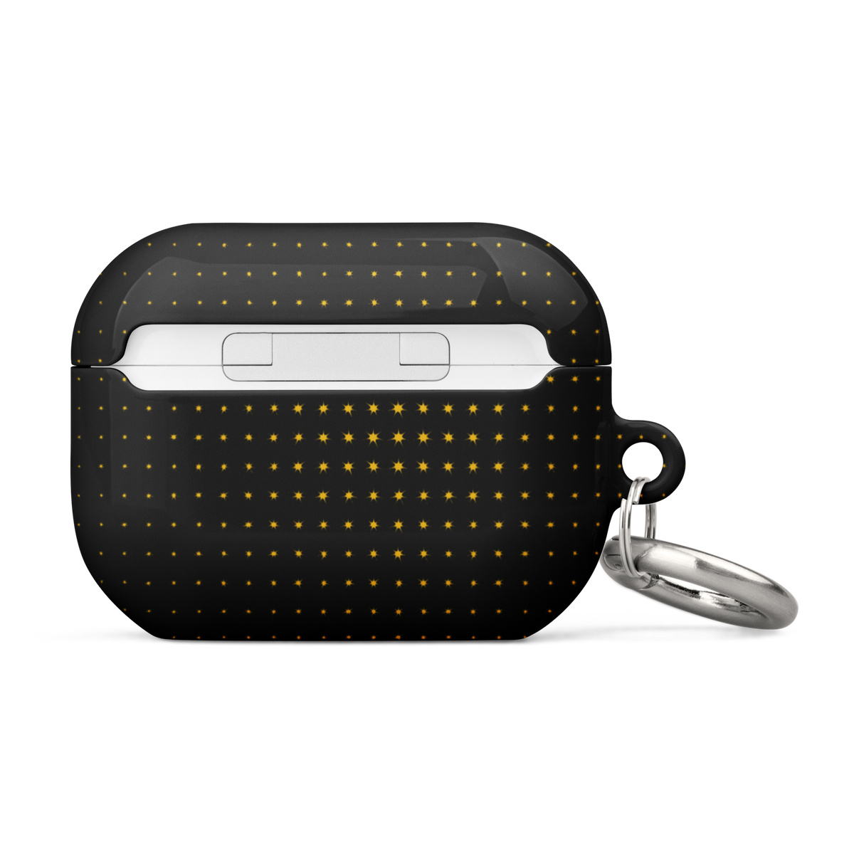 Black Gold Luxury AirPods case, black and gold design. Haezel Tech Prestige Series, view 20