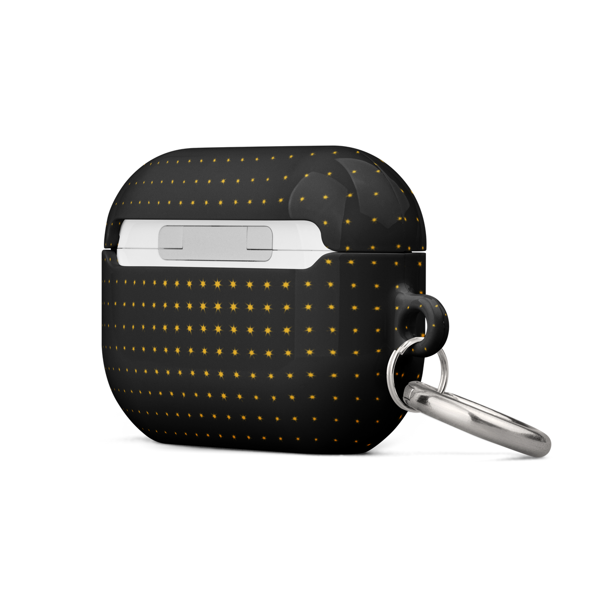 Black Gold Luxury AirPods case, black and gold design. Haezel Tech Prestige Series, view 21