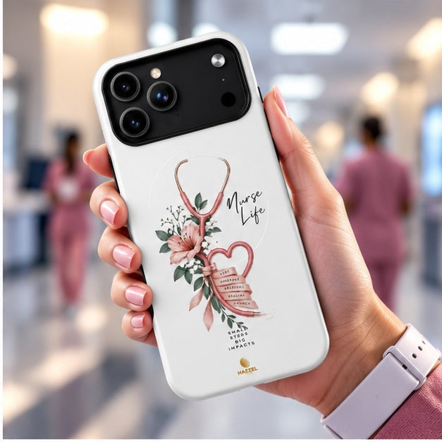 The Devotion Ivory iPhone Case lifestyle mockup 2