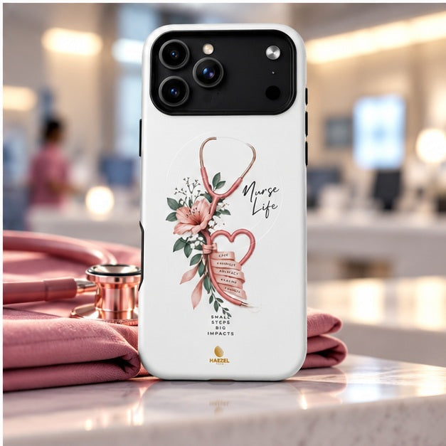 The Devotion Ivory iPhone Case lifestyle mockup 4