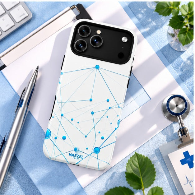 Healthcare Hero iPhone Case — medical desk flat lay