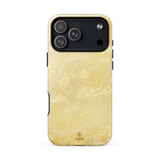 Yellow Gold Luxury iPhone Case, warm yellow gold luxury design. Haezel Tech Prestige Series, view 18