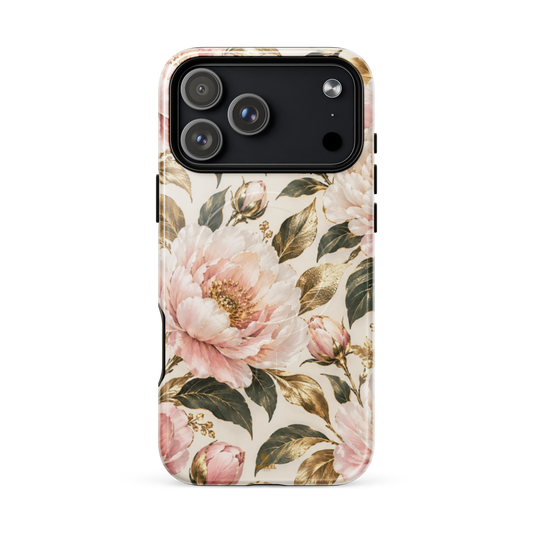 The Floral iPhone Case, botanical floral detail. Haezel Tech Prestige Series, view 18