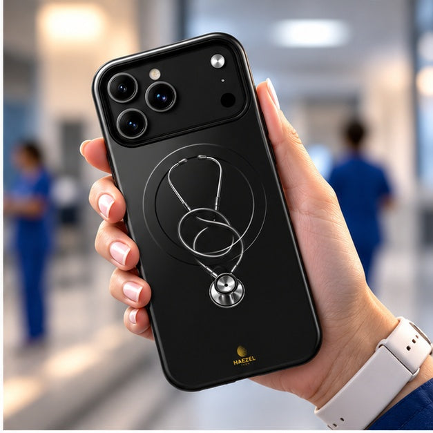 The Oath iPhone Case — handheld in hospital